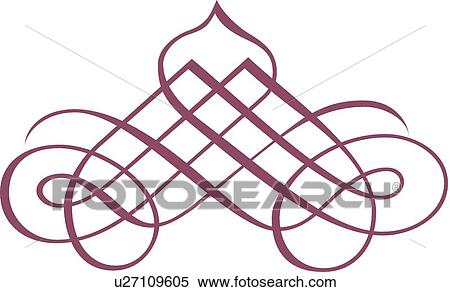 Clipart - Purple loops and lines. Fotosearch