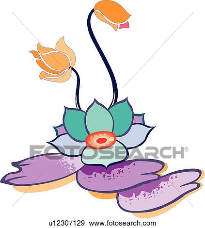 Purple, orange and green flower Design Ornament View Large Clip Art Graphic Clip Art - Purple, orange and green flower Design Ornament. Fotosearch