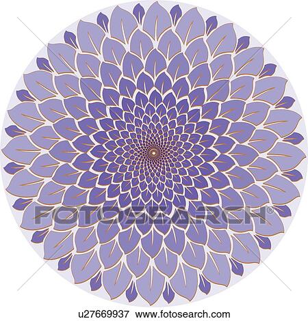 Clip Art - Purple round patterned Design Ornament. Fotosearch