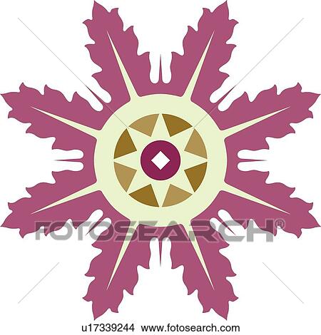 Clipart - Purple snowflake . Fotosearch