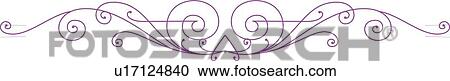 Clipart - Purple Swirl Design Ornament. Fotosearch