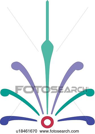 Clipart - Purple teal and pink design . Fotosearch