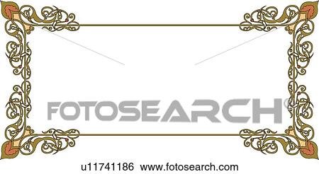 Rectangle with detail leaf design and copy space View Large Clip Art Graphic Clip Art - Rectangle with detail leaf design and copy space . Fotosearch