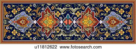 Rectangle with floral design View Large Clip Art Graphic Clipart - Rectangle with floral design. Fotosearch
