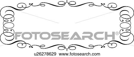 Clip Art - Rectangular Calligraphic Design. Fotosearch