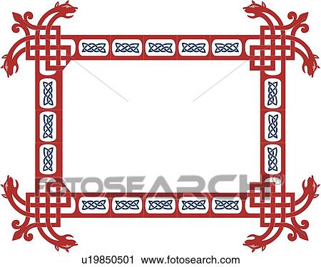 Red and blue fancy frame View Large Clip Art Graphic Clipart - Red and blue fancy frame. Fotosearch