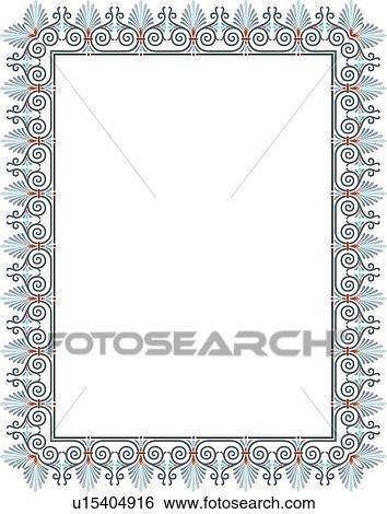 Red and blue rectangle victorian Border View Large Clip Art Graphic Clip Art - Red and blue rectangle victorian Border. Fotosearch
