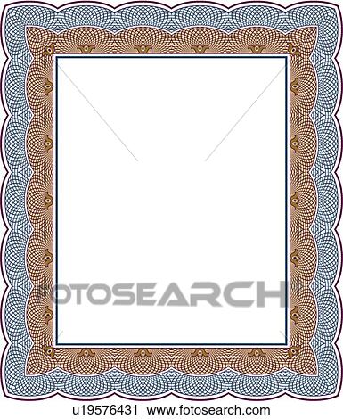 Clipart - Red and Blue Scallop Border. Fotosearch