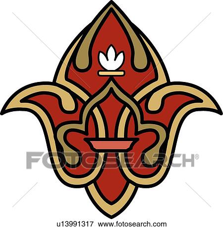 Red and Brown Arabesque Design View Large Clip Art Graphic Clip Art - Red and Brown Arabesque Design. Fotosearch