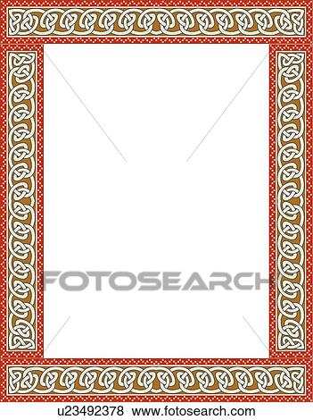 Red and Brown Celtic Border View Large Clip Art Graphic Clip Art - Red and Brown Celtic Border. Fotosearch
