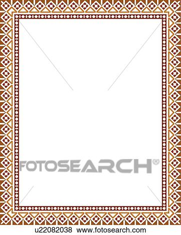 Red and Brown Repeating Pattern Border View Large Clip Art Graphic Clip Art - Red and Brown Repeating Pattern Border. Fotosearch