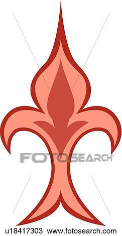 Clipart - Red and coral design . Fotosearch