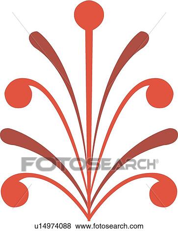 Red and coral lines and circles  View Large Clip Art Graphic Clip Art - Red and coral lines and circles . Fotosearch