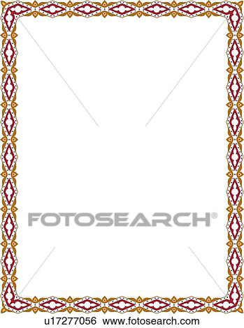 Red and Gold Border View Large Clip Art Graphic Clip Art - Red and Gold Border. Fotosearch
