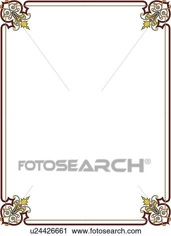 Red and Gold Border View Large Clip Art Graphic Clipart - Red and Gold Border. Fotosearch