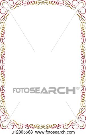 Red and gold victorian Border View Large Clip Art Graphic Clip Art - Red and gold victorian Border. Fotosearch