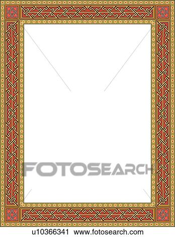 Red and Green Celtic Border View Large Clip Art Graphic Clipart - Red and Green Celtic Border. Fotosearch