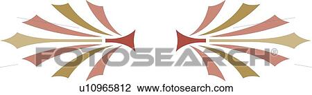 Clipart - Red and green lines with copy space. Fotosearch