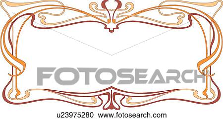 Clipart - Red and orange frame. Fotosearch