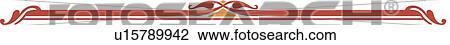 Red and orange horizontal Design Ornament header View Large Clip Art Graphic Clipart - Red and orange horizontal Design Ornament header. Fotosearch