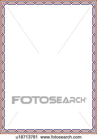 Clipart - Red and purple line arabesque Border. Fotosearch