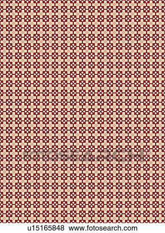 Clip Art - Red and Tan Cross Background Pattern. Fotosearch