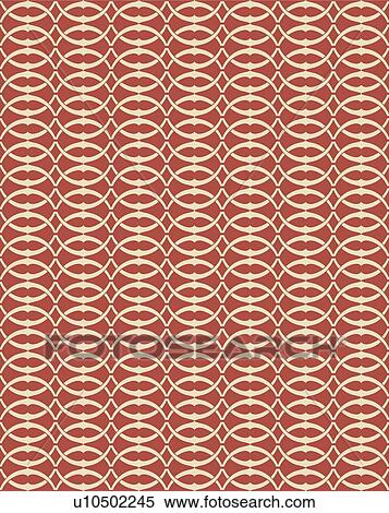 Clipart - Red and Tan Curved Line Background Pattern. Fotosearch
