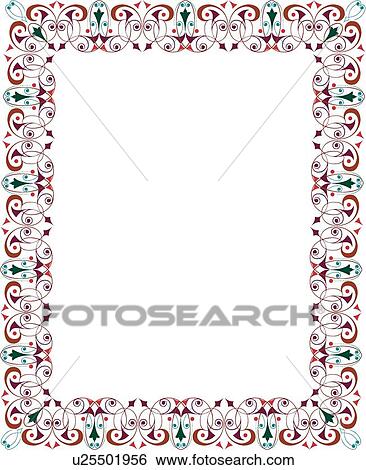 Red and Teal Border View Large Clip Art Graphic Clip Art - Red and Teal Border. Fotosearch