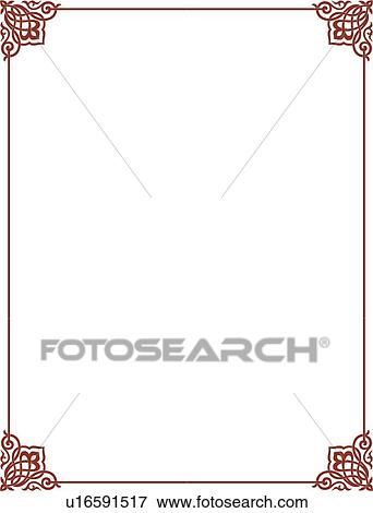 Red Border with decorative corners View Large Clip Art Graphic Clip Art - Red Border with decorative corners. Fotosearch