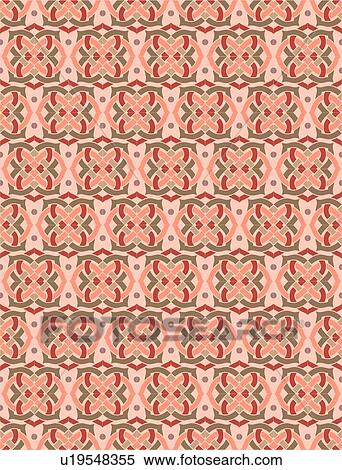 Clipart - Red, Brown and Pink Background Pattern. Fotosearch