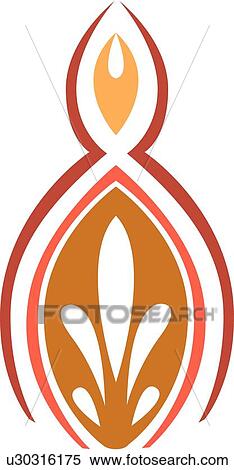 Red coral and orange design View Large Clip Art Graphic Clipart - Red coral and orange design . Fotosearch