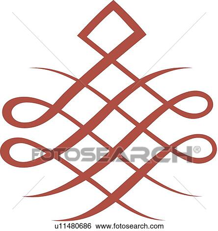 Red diamonds and loops View Large Clip Art Graphic Clip Art - Red diamonds and loops . Fotosearch