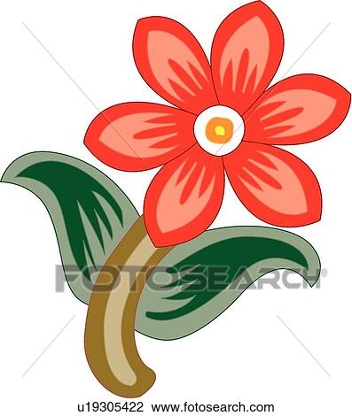 Red, green and brown flower Design Ornament View Large Clip Art Graphic Clipart - Red, green and brown flower Design Ornament. Fotosearch