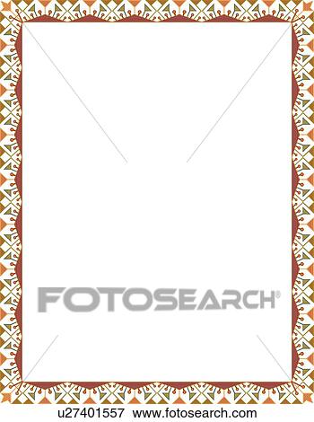 Red, Green and Gold Geometric Border View Large Clip Art Graphic Clip Art - Red, Green and Gold Geometric Border. Fotosearch