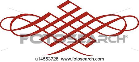 Clip Art - Red lines and loops . Fotosearch