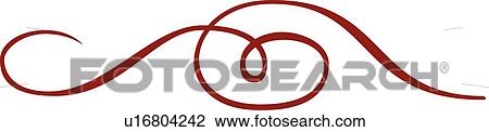 Red loop and line View Large Clip Art Graphic Clipart - Red loop and line . Fotosearch