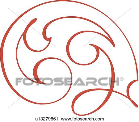 Red looping outline of a feather View Large Clip Art Graphic Clipart - Red looping outline of a feather. Fotosearch