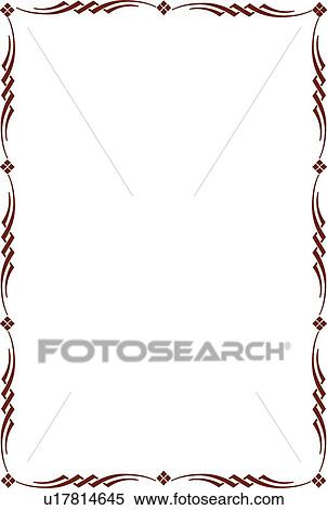 Red modern style victorian Border View Large Clip Art Graphic Clipart - Red modern style victorian Border. Fotosearch