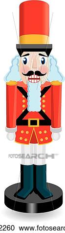 Clipart - Red nutcracker. Fotosearch