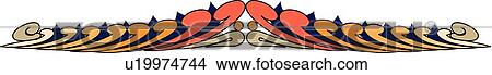 Red, Orange and Grey Design Ornament View Large Clip Art Graphic Clipart - Red, Orange and Grey Design Ornament. Fotosearch