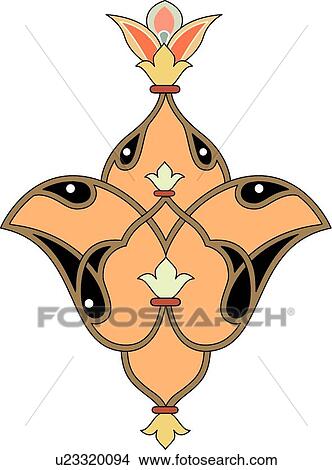 Clipart - Red peach navy and gold designs . Fotosearch