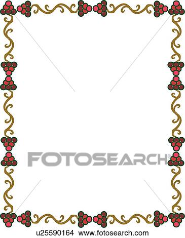 Red, pink and gold circle design victorian Border View Large Clip Art Graphic Clipart - Red, pink and gold circle design victorian Border. Fotosearch