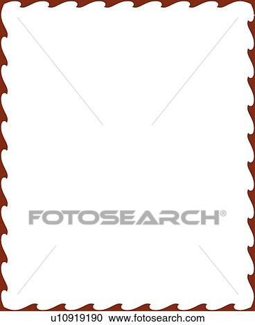 Red wave arabesque Border View Large Clip Art Graphic Clipart - Red wave arabesque Border. Fotosearch