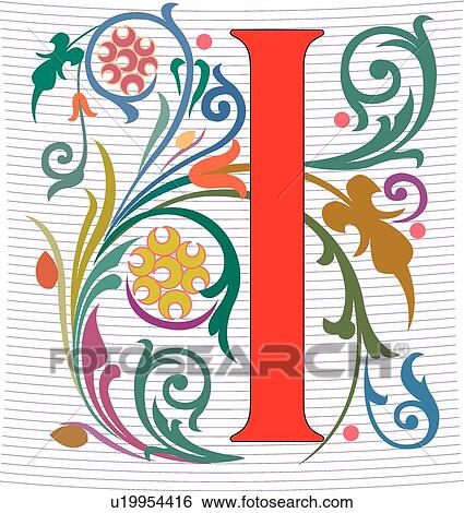 Regal letter I View Large Clip Art Graphic Clip Art - Regal letter I. Fotosearch