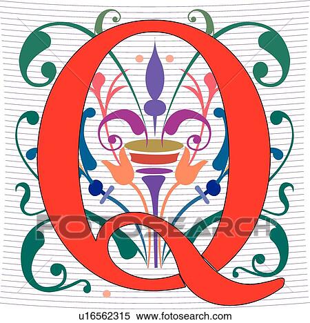 Regal letter Q View Large Clip Art Graphic Clipart - Regal letter Q. Fotosearch