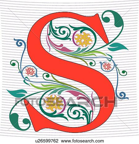 Regal letter S View Large Clip Art Graphic Clipart - Regal letter S. Fotosearch