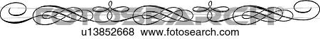 Repeating Calligraphic Design Border View Large Clip Art Graphic Clip Art - Repeating Calligraphic Design Border. Fotosearch