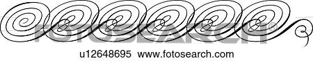 Clipart - Repeating Circular Pattern Calligraphic Design. Fotosearch