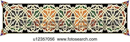 Repeating Circular Pattern Design Ornament View Large Clip Art Graphic Clip Art - Repeating Circular Pattern Design Ornament. Fotosearch