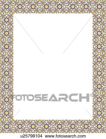 Clipart - Repeating Floral Border. Fotosearch